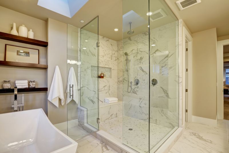 Luxury Shower with Frameless Design